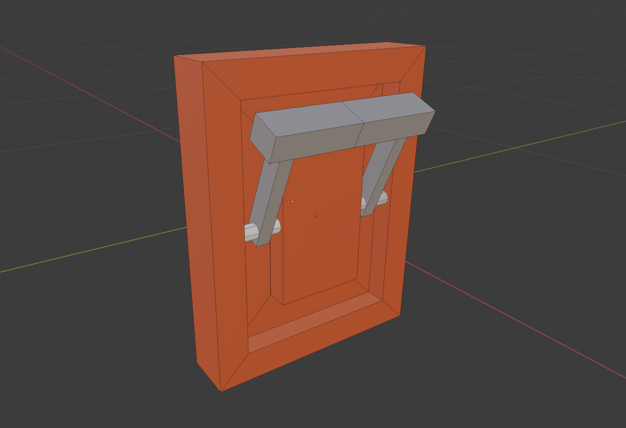 Model of the emergency lever (in Blender)