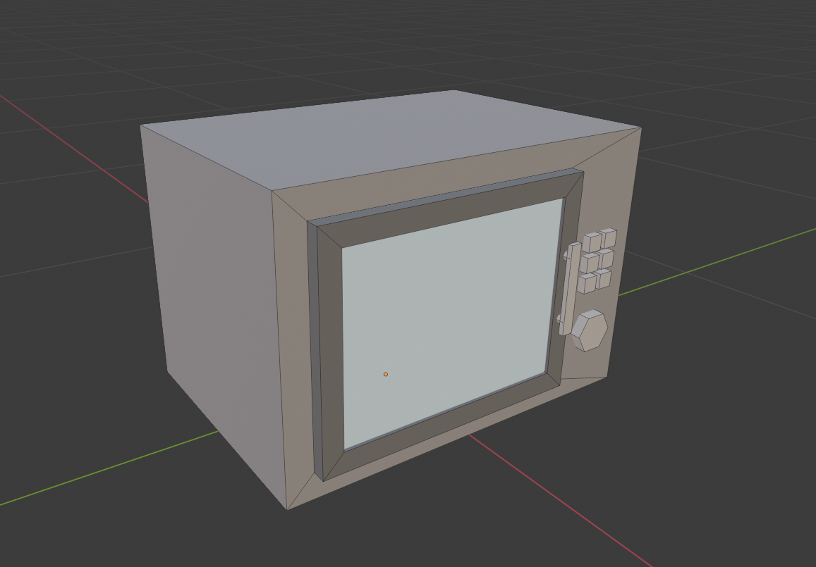 Model of the microwave (in Blender)